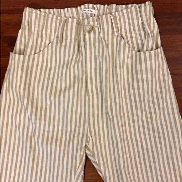NWT Emerson Fry XL Johnny Sailor Pant Stretch Linen Elastic Waist Relaxed Fit - Picture 2 of 6